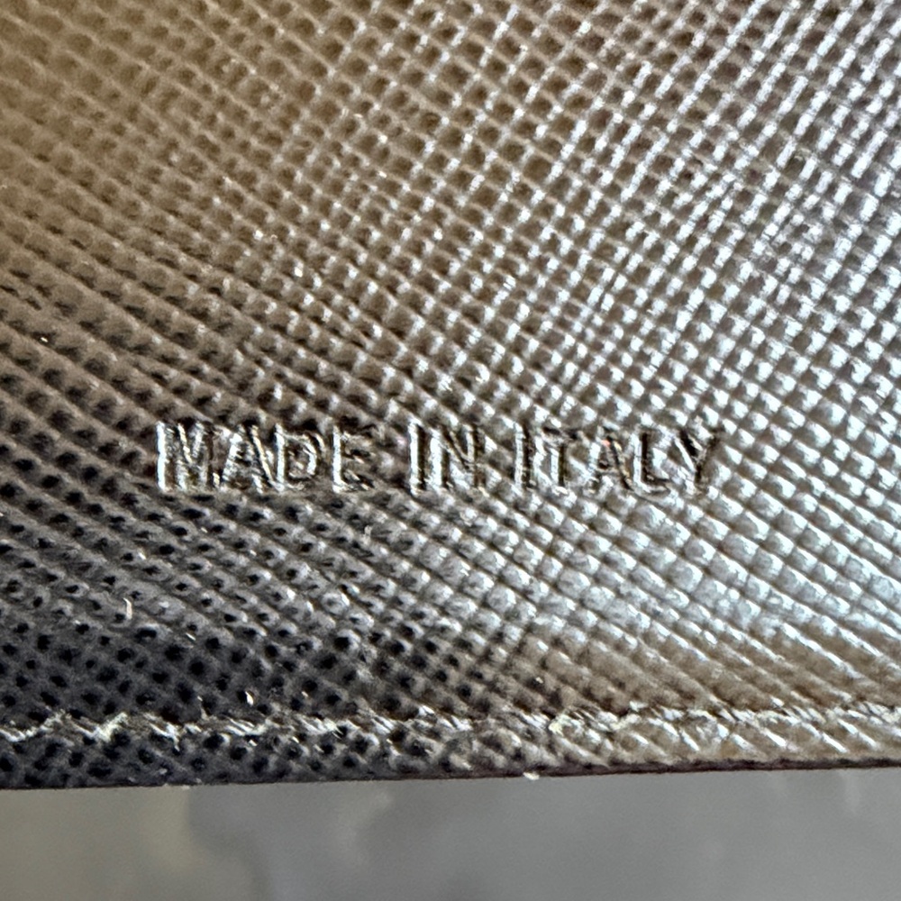 Prada Tessuto Nylon Long Wallet Black Triangle Logo Organizer Made in Italy - Picture 6 of 13